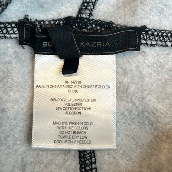 GUC BCBGMaxazia Grey/Blk Fleece Lined Bling Drawstring Hoodie, Small - Picture 12 of 12